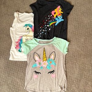 Girls pony and unicorn tshirt lot